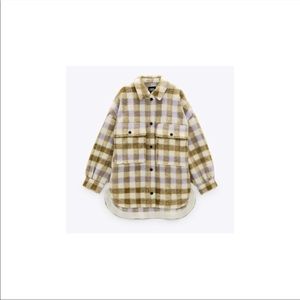 Zara plaid overshirt! New with tags size small/medium